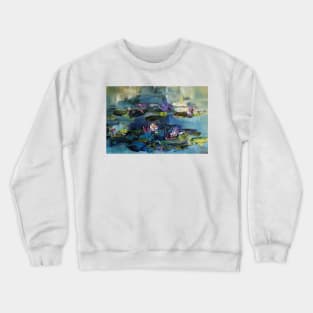 Lily Pond - morning - close up 2 Crewneck Sweatshirt